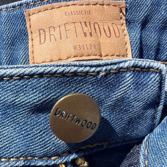 Driftwood Colette Jeans Driftwood Women's Denim Raw Hemline Cropped Size 31 Cozy - Picture 6 of 7